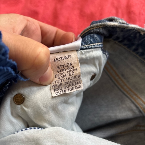 MOTHER SUPERIOR High Waisted Study Hover Distressed Jeans Peaches and Screams 29 - Picture 9 of 13